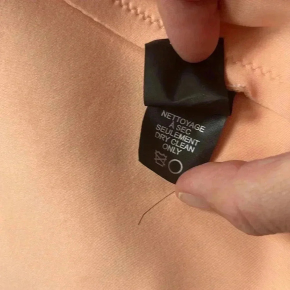 Marie Saint Pierre | Peach colour signature scuba fabric jacket with belt - Picture 12 of 16